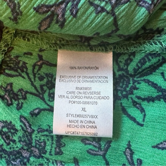 Democracy Boho Floral Off-Shoulder Peasant Blouse - XL - Picture 9 of 13